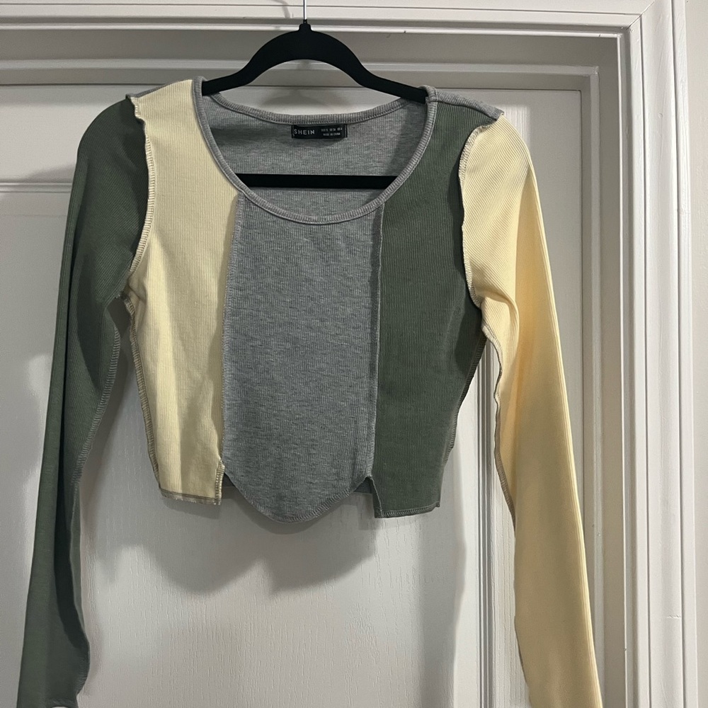 Shein Long Sleeve Crop Top